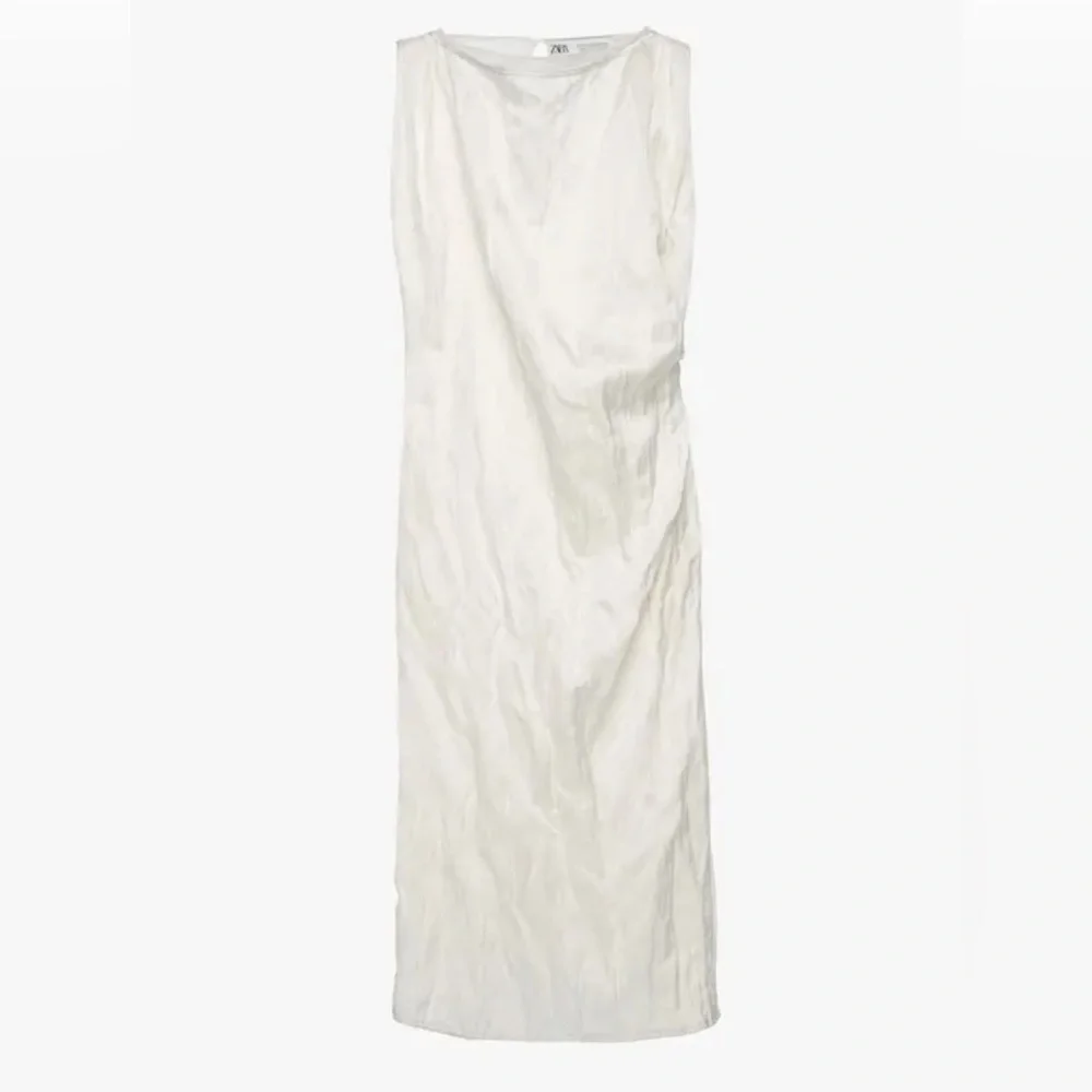 Zara Wrinkled Midi Dress Limited Edition